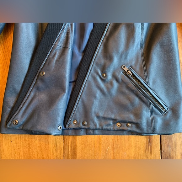 Cut25 blue leather jacket. Size 4 - Picture 5 of 11